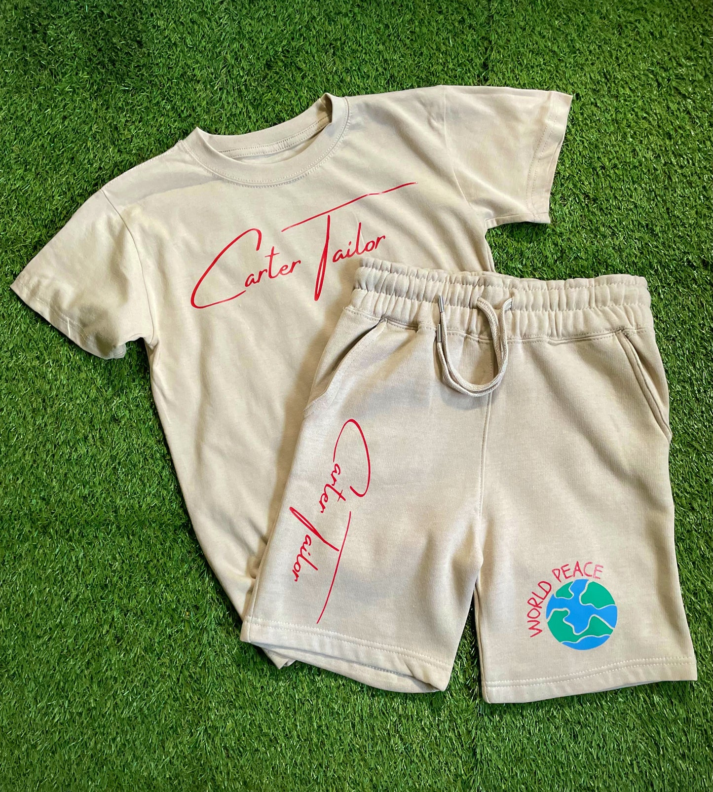 Sand/Red Carter Tailor Kids T-Shirt