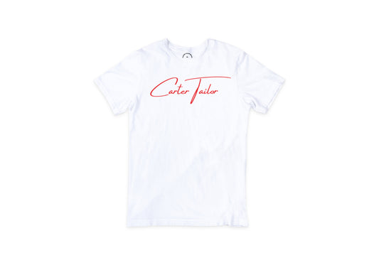 White/Red Carter Tailor Signature T-Shirt